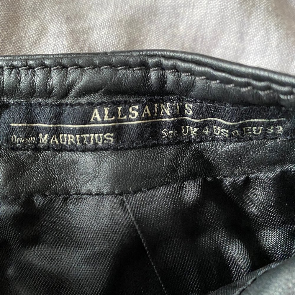 All Saints Leather Skirt